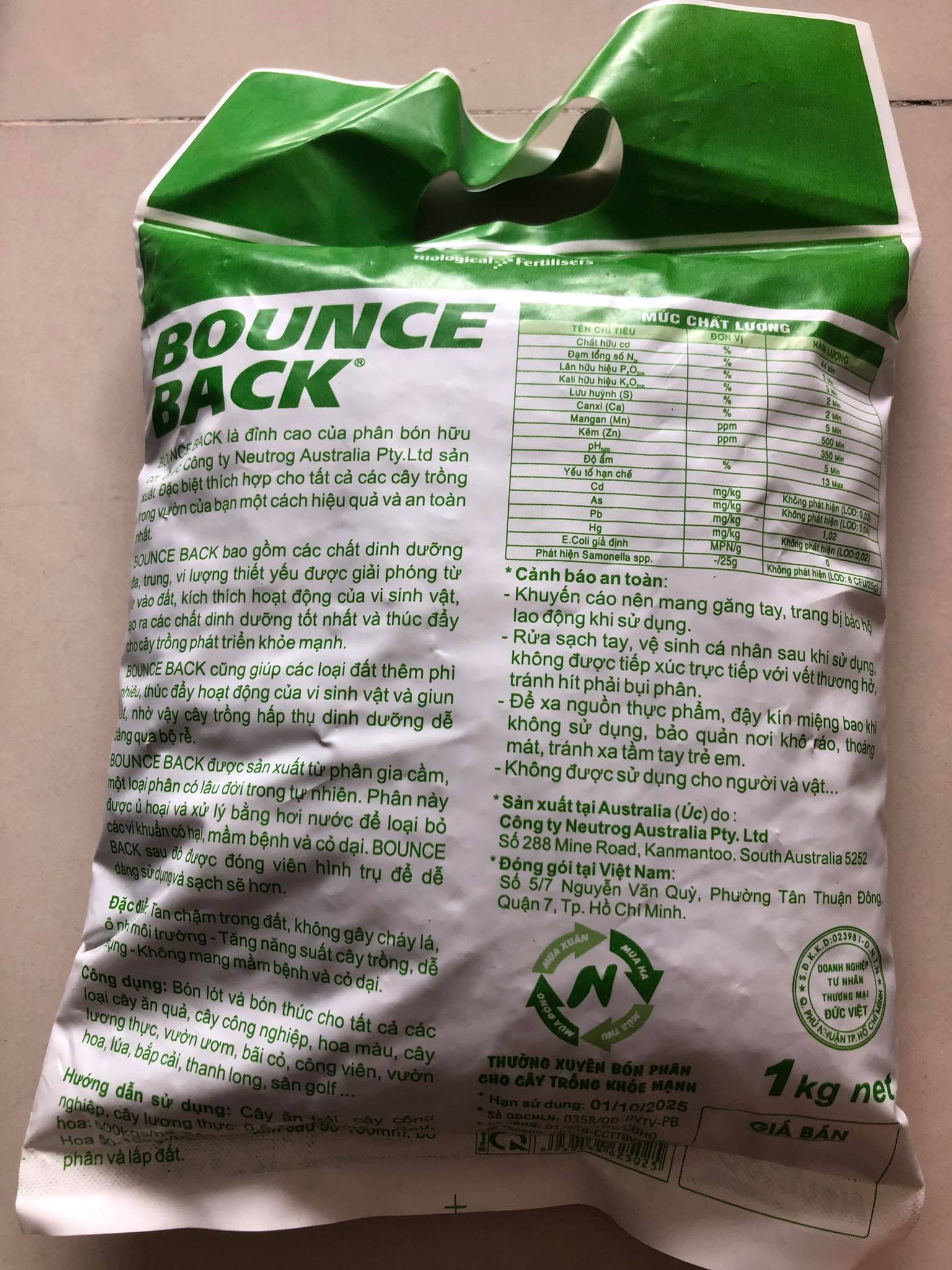 PHÂN GÀ ÚC (BOUNCE BACK)