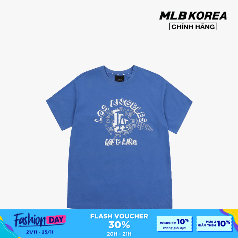 [DF]MLB - Áo thun cổ tròn ngắn tay LIKE Solid Color Popcorn 31TSP2131-07U