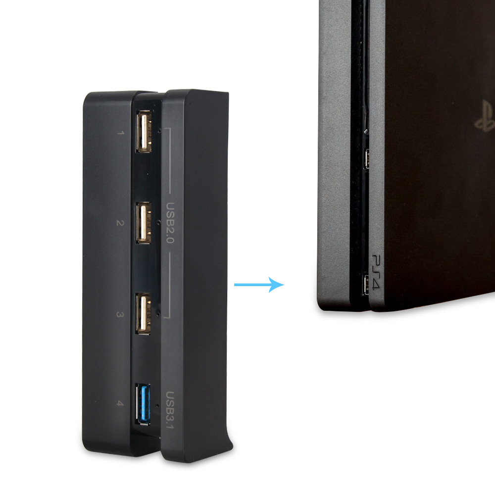Hub 4 cổng usb (3 x USB 2.0, 1 x USB 3.0) Slim PS4 Dobe - Lahutech