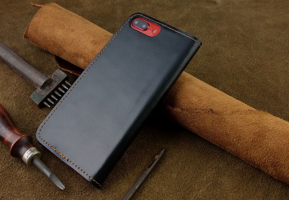 Bao Da Iphone 7 Plus 8 Plus Handmade Da Bò Thật