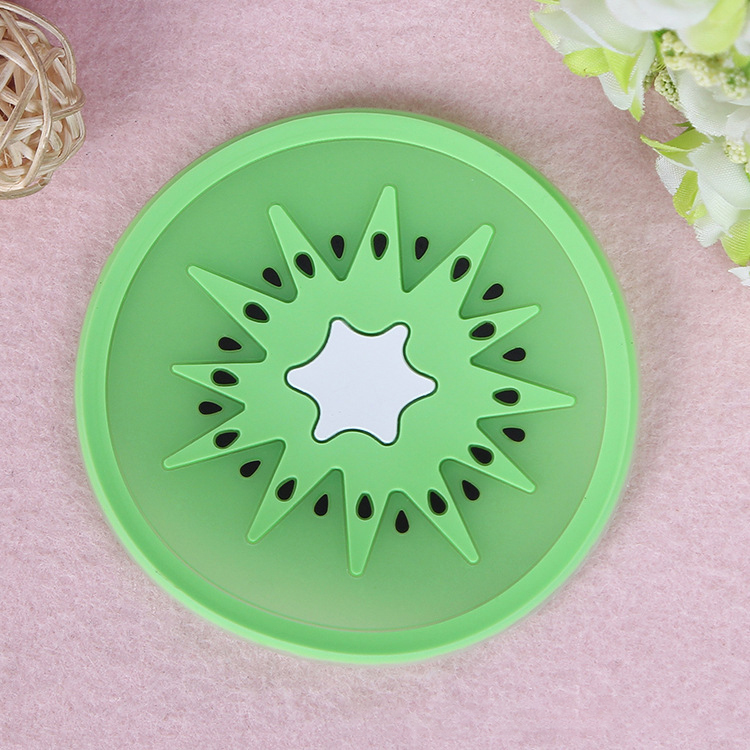Miếng lót cốc silicon hình hoa quả tươi mát (9cm) - Miếng lót ly trái cây dễ thương