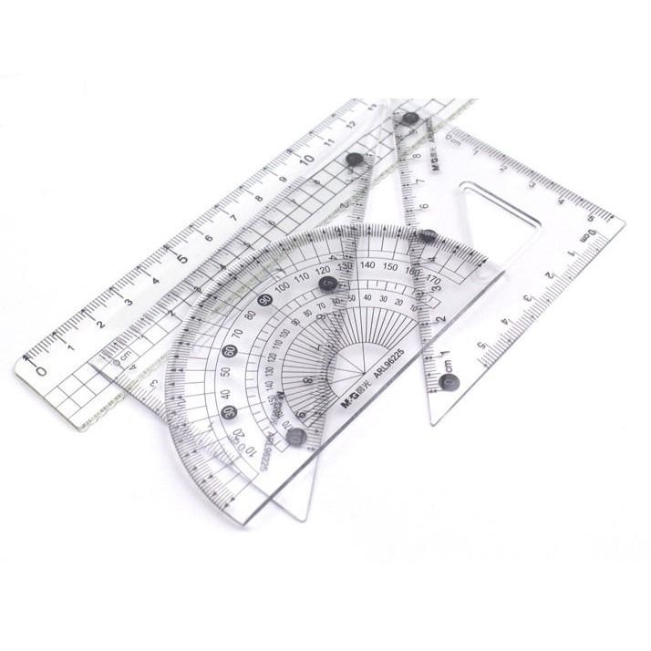 Combo 2 Bộ Thước Bộ 4 Món Aihao Dài 20cm