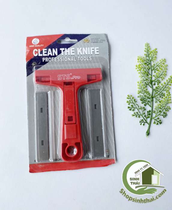 [HCM]Cây sủi tường vệ sinh tường và mặt phẳng - vỉ kèm lưỡi dao 14cm x 10cm