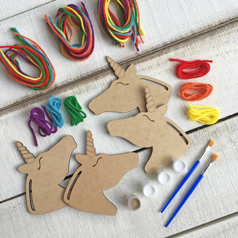Set gỗ và Len (mẫu Unicorn/ Rainbow)