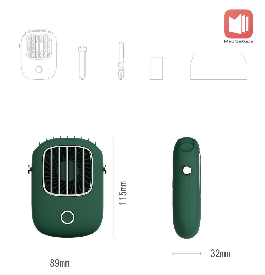 QUẠT MINI CÓ DÂY ĐEO TIỆN LỢI