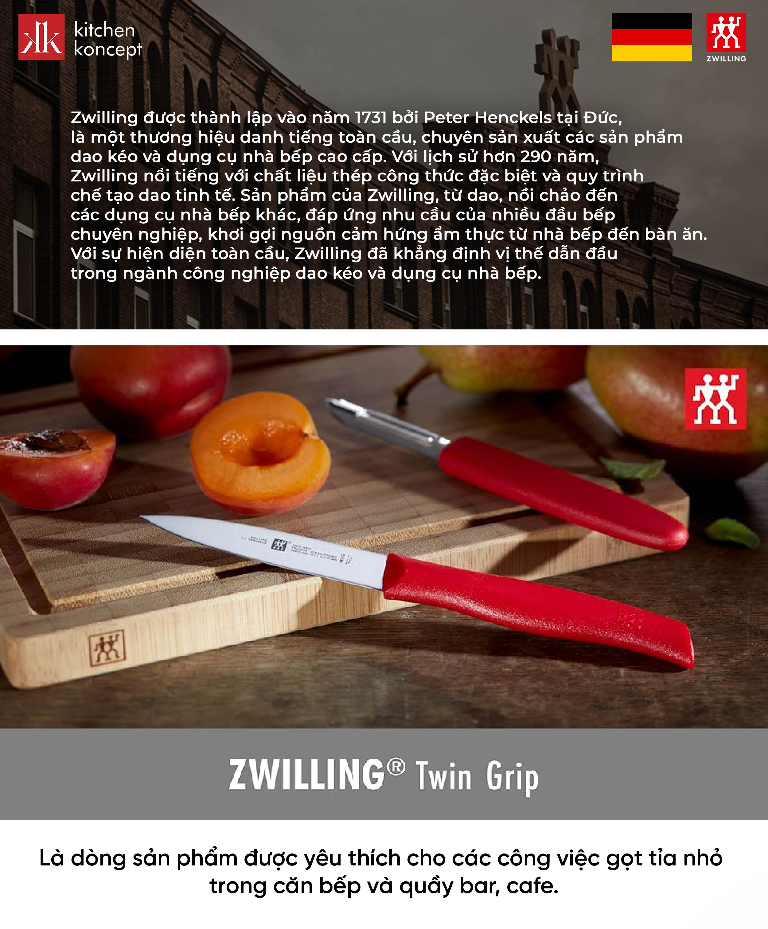 ZWILLING - Bộ dao Twin Grip màu đỏ - 2 món