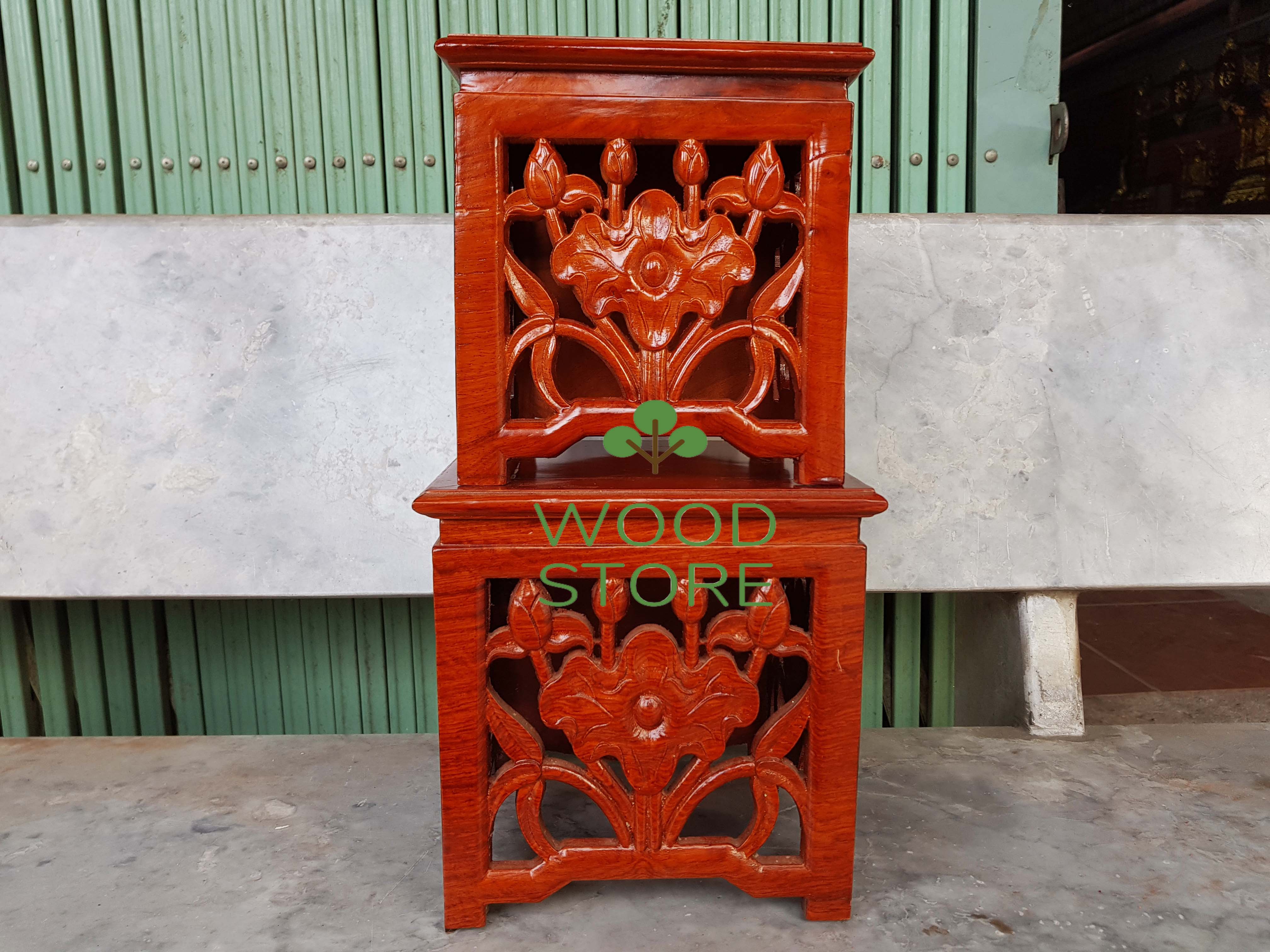 Nhất sơn hoa sen-Đôn hoa sen-Đôn gỗ hương