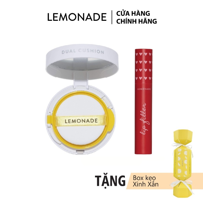 Combo phấn nước LEMONADE Matte Addict Dual Cushion 16g và Son lót dưỡng LipFiller 4.5g
