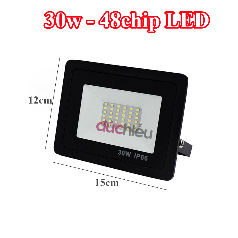 [ Hàng bao chất lượng ] Đèn pha LED kẹp bình ắc quy 12v 100w 50w 30w dùng cho xe tải, tàu ghe - Đức Hiếu Shop