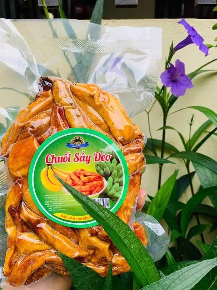 Chuối ngự sấy dẻo gói 500g.