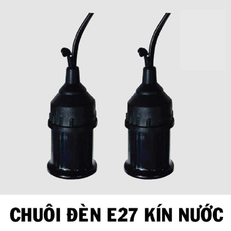 Bảng giá Bộ 5 đuôi đèn treo tiêu chuẩn kín nước E27 Đen