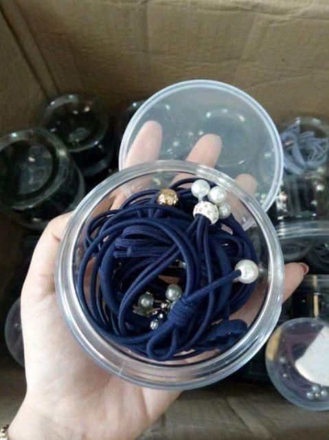 Hộp 12 dây buộc tóc cá tính cho bạn gái