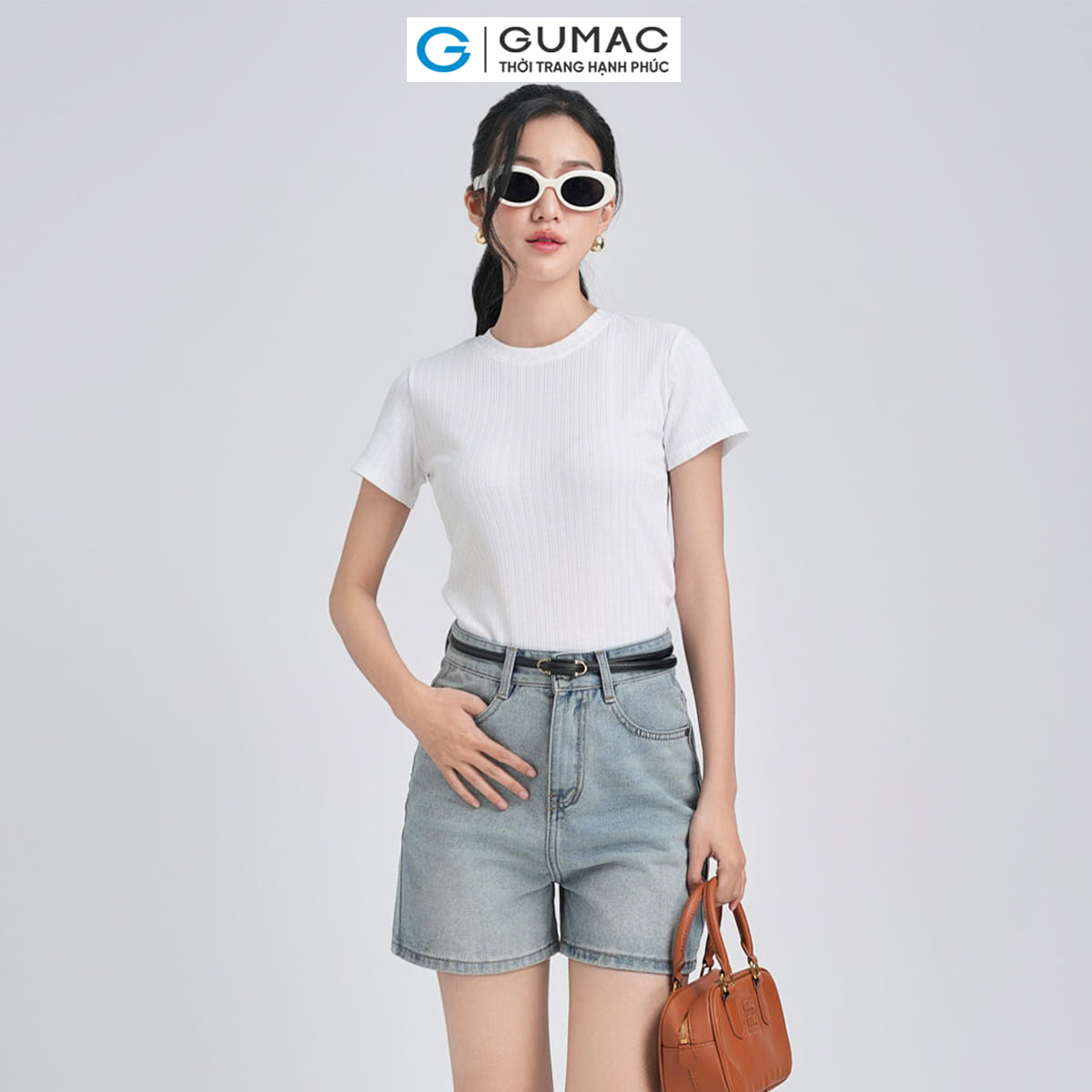 [4.4 - 6.4 |Voucher 10-12%] Áo thun kiểu dáng ôm thời trang GUMAC LATE0502