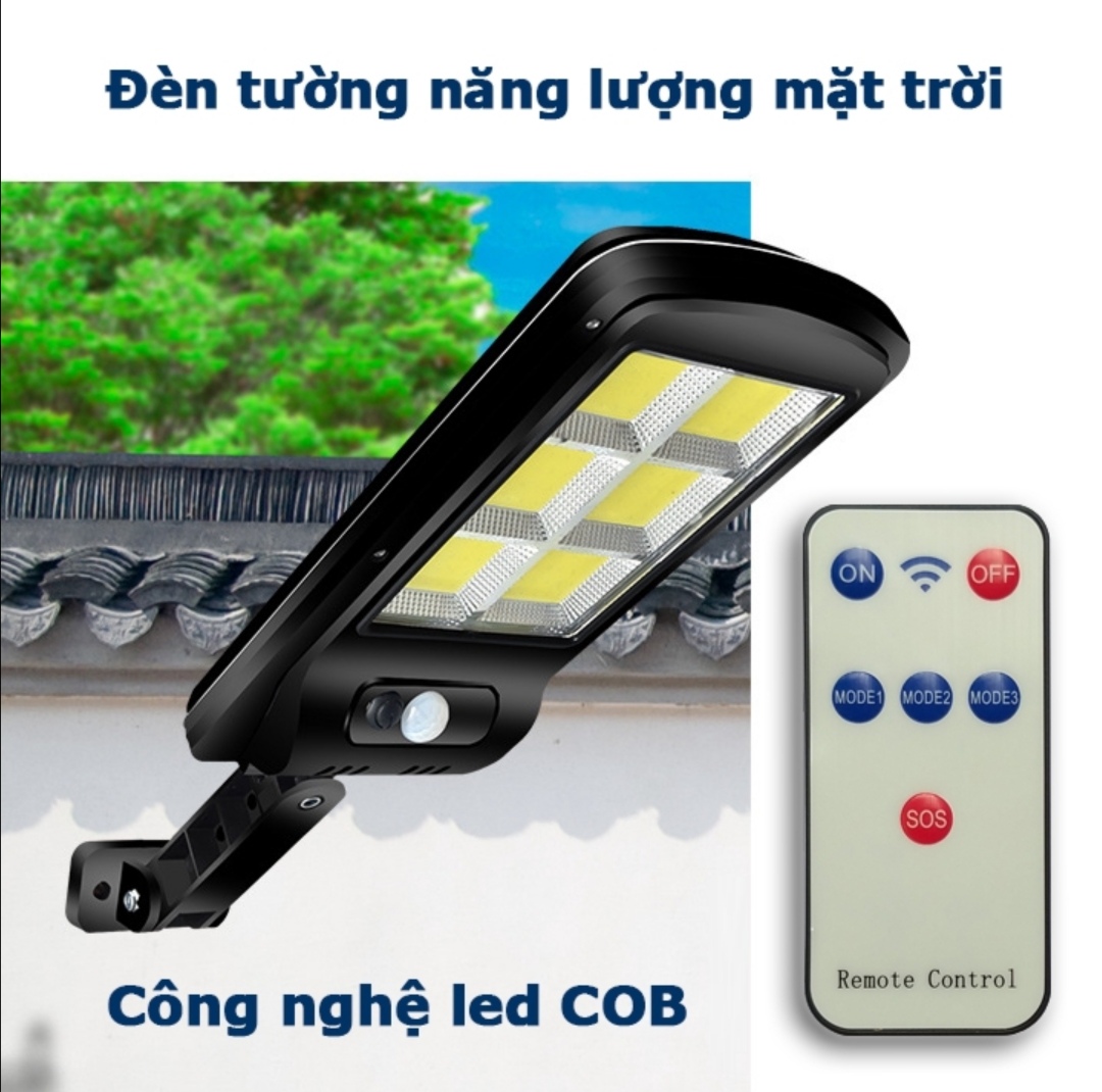 Đèn đường LED năng lượng mặt trời. Công xuất 150W. Có điều khiển từ xa