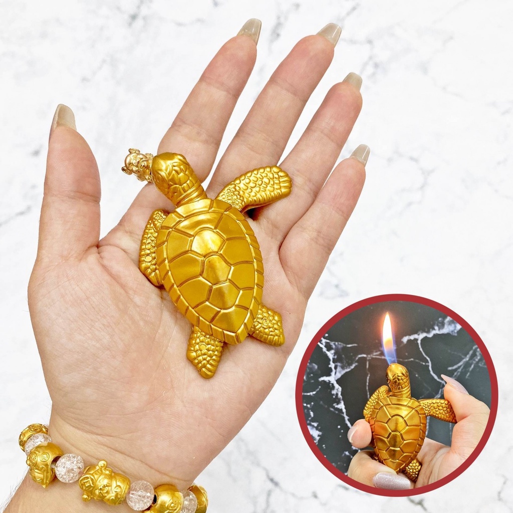 Hột quẹt bật lửa hình con rùa vàng cute