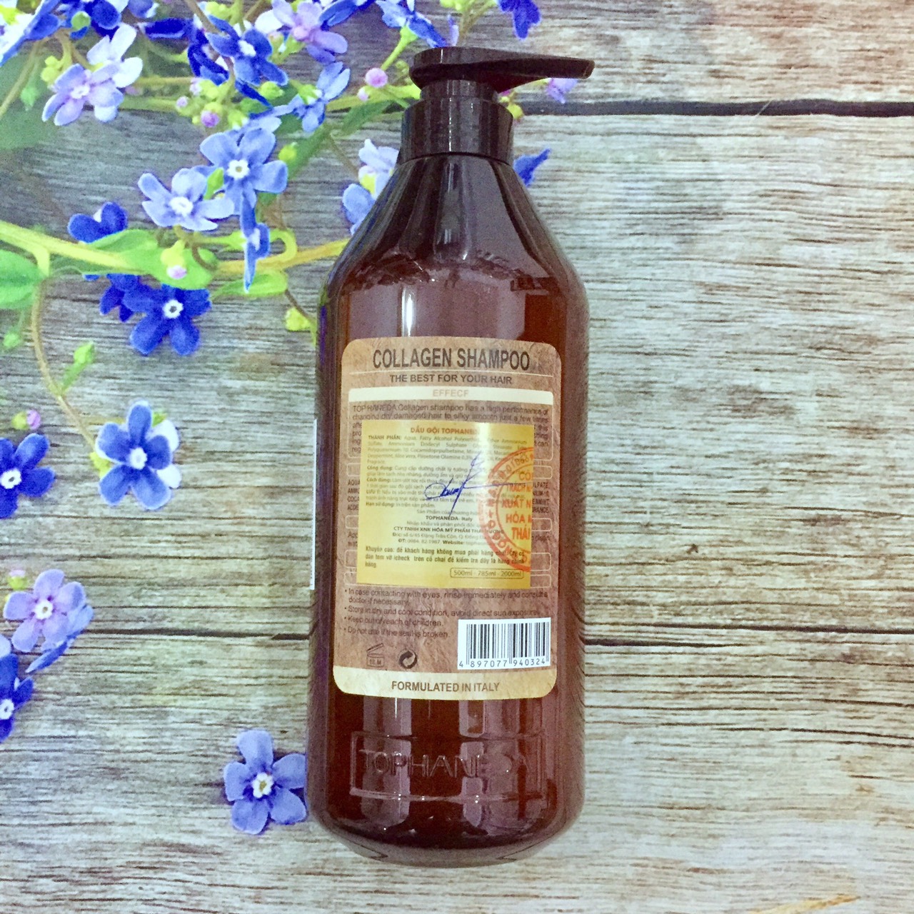 [+tặng mũ trùm][HCM]Dầu gội Haneda Collagen Shampoo phục hồi siêu mượt tóc 785ml