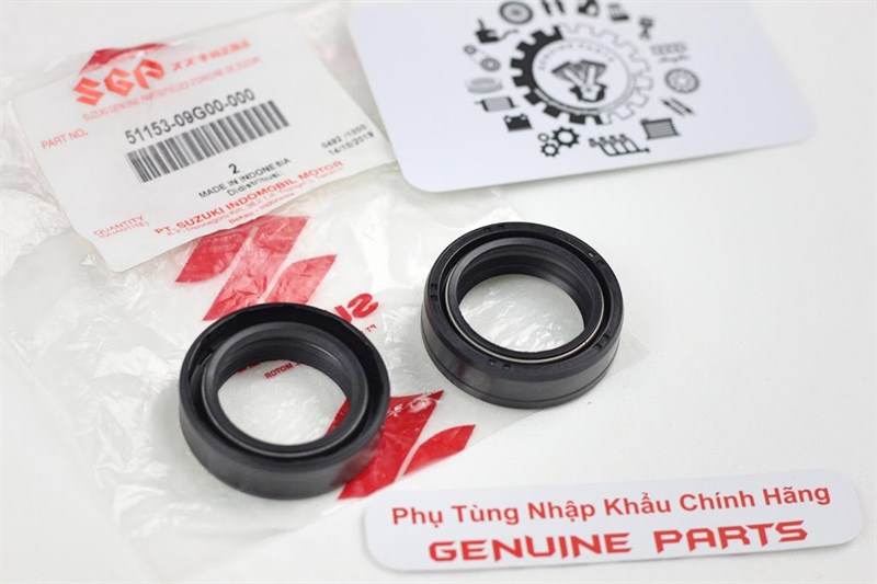 Phốt phuộc trước Satria Raider chính hãng Suzuki Indo, Phốt dầu Phốt chắn bụi Phớt phuộc 51153-09G00-000 / 51571-09G00-0