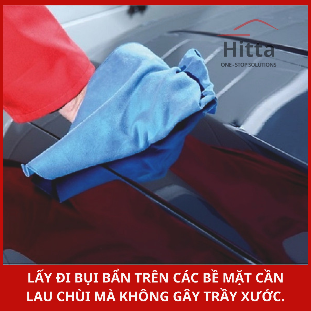 Khăn lau chuyên dụng Wurth Microfiber màu đỏ/vàng/lục/lam (1 cái)