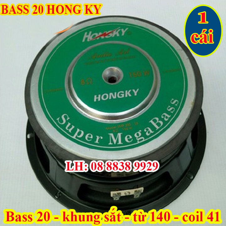 Loa bass 20 hồng kỳ khung sắt - giá 1 loa
