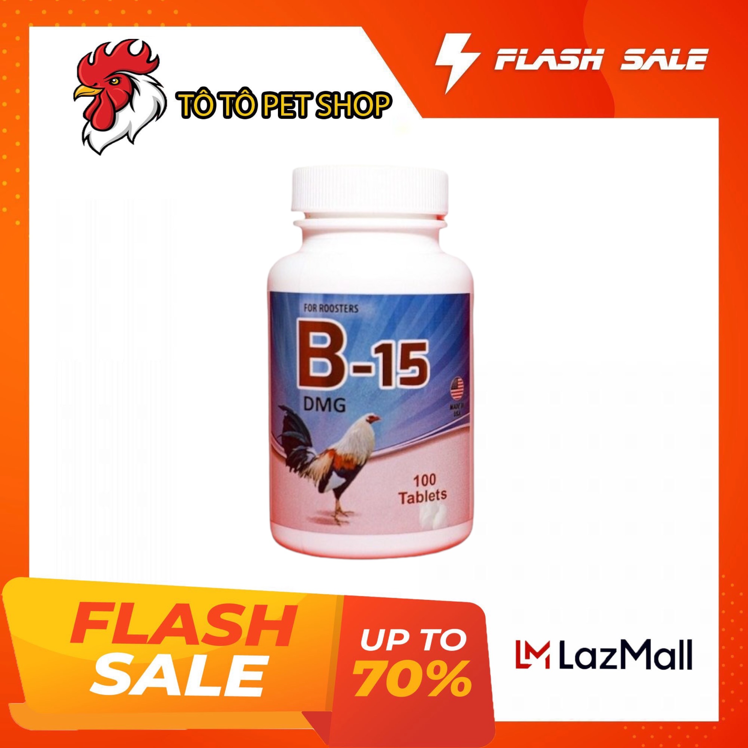 B15- HỘP 100 VIÊN cho gà đá đủ pin cấp tốc