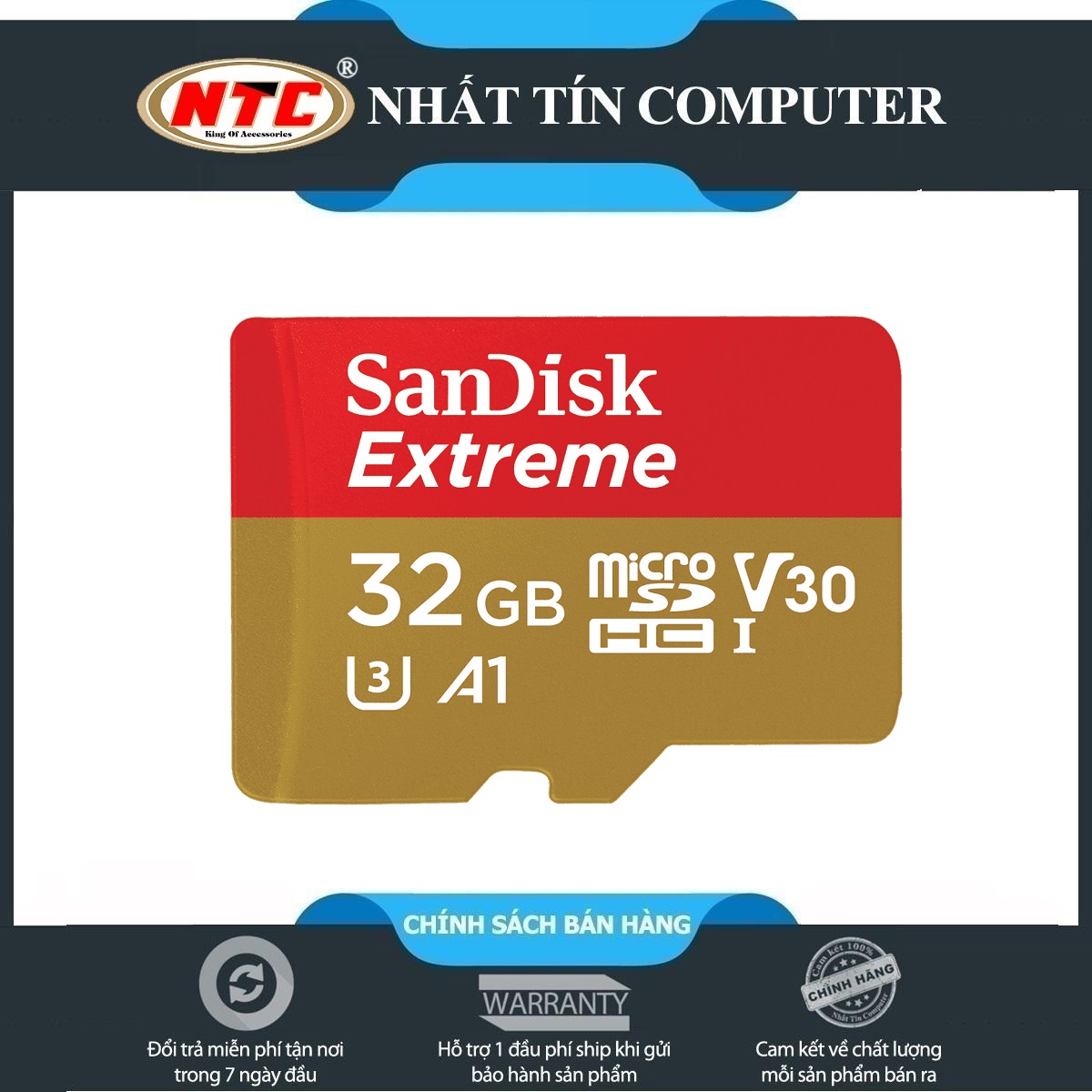 Thẻ nhớ microsdhc sandisk extreme 32gb 667x a1 v30 uhs-i u3 100mb/s - nhất tín computer