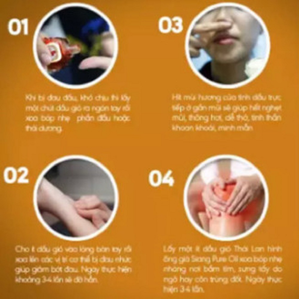[HCM][28ml] Bộ 4 Dầu gió Thái Lan SEE CHUAN OIL