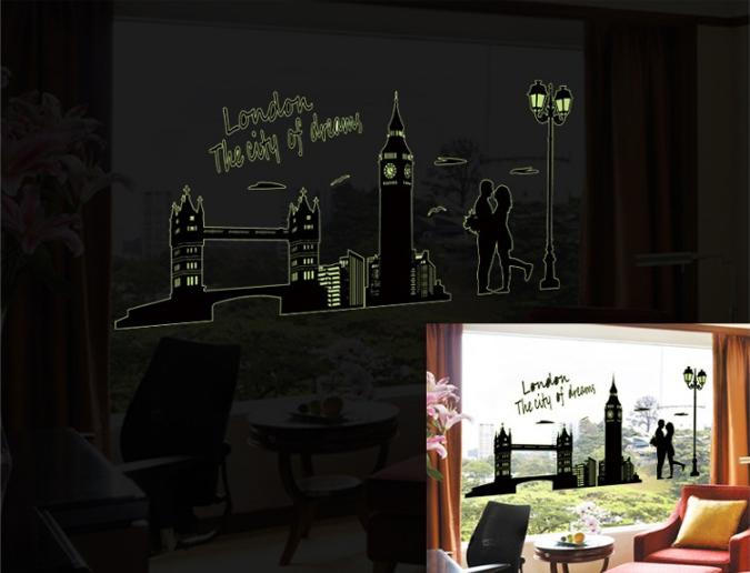 [HCM]Decal trang trí Thành Phố London- Dạ Quang