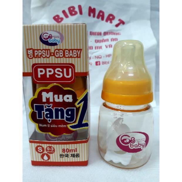 BÌNH SỮA PPSU GB BABY CỔ HẸP 80ml/120ml/270ml