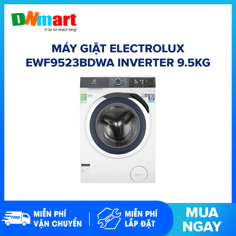 Bảng giá Máy giặt Electrolux EWF9523BDWA Inverter 9.5kg 1200 vòng/phút 15 Chương trình (Miễn phí vận chuyển và lắp đặt)