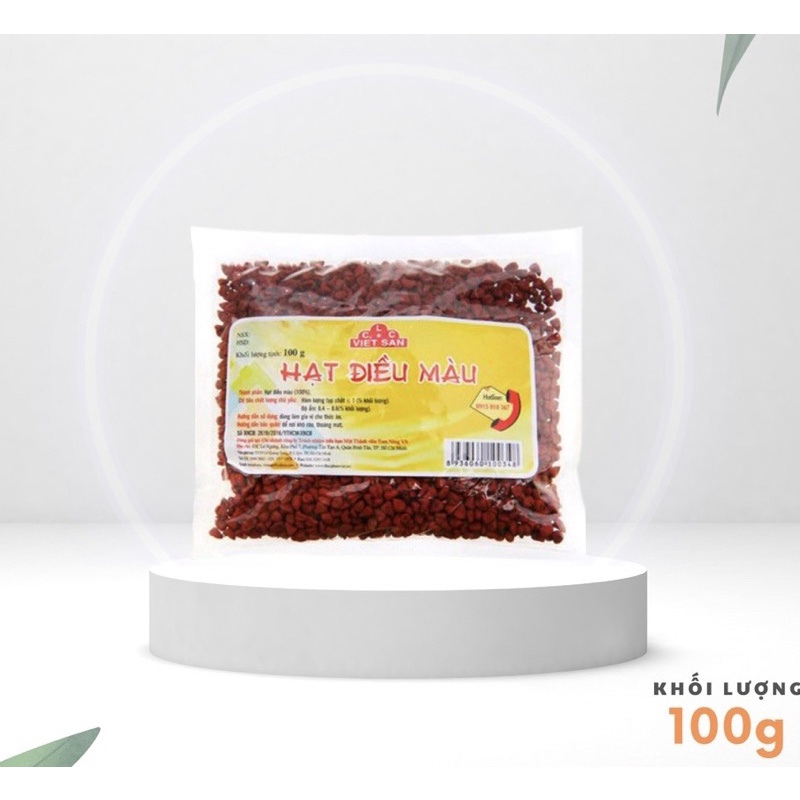 Hạt điều màu Viet San 100g