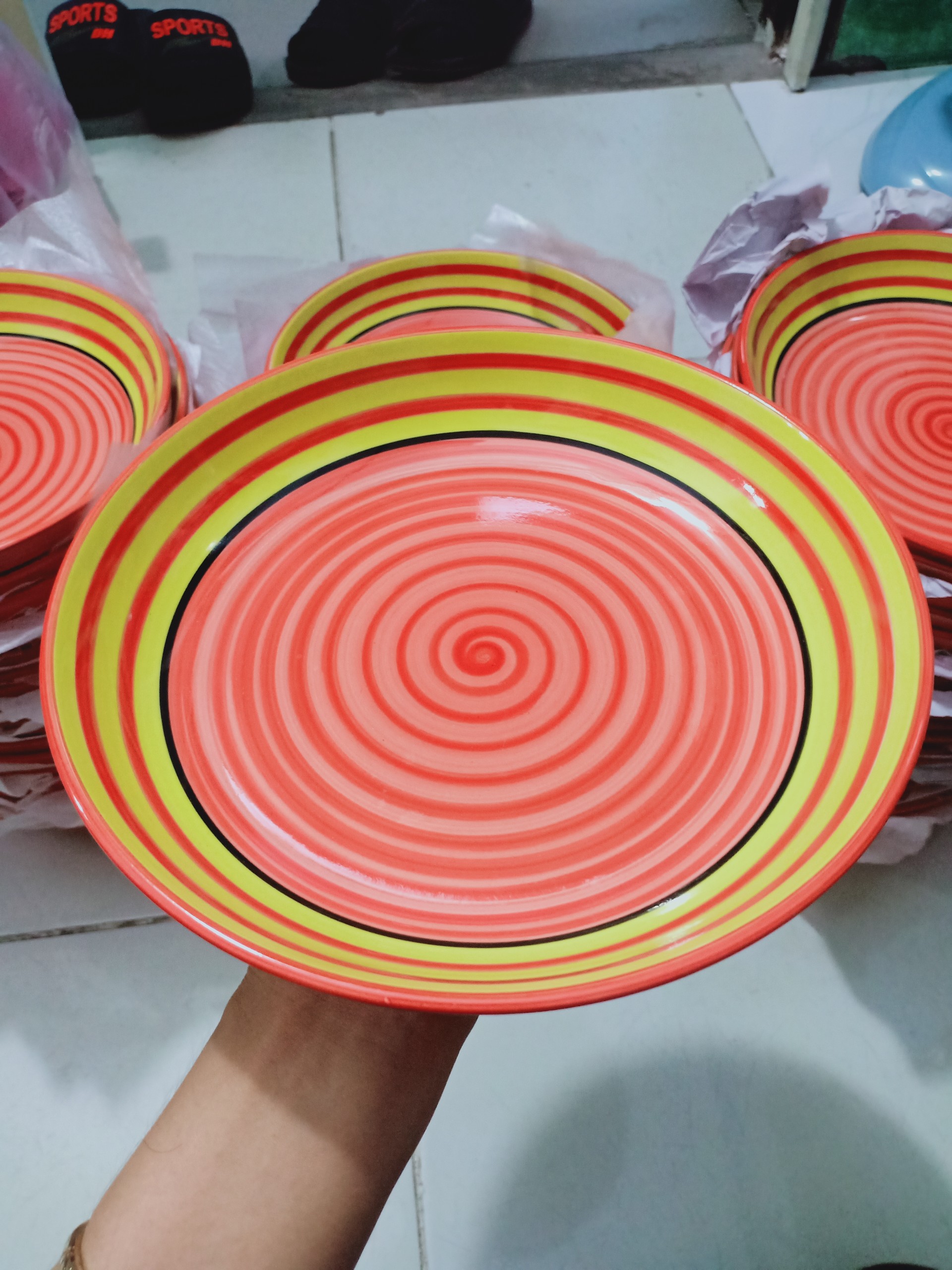 Combo 3 đĩa sứ cầu vồng 20cm