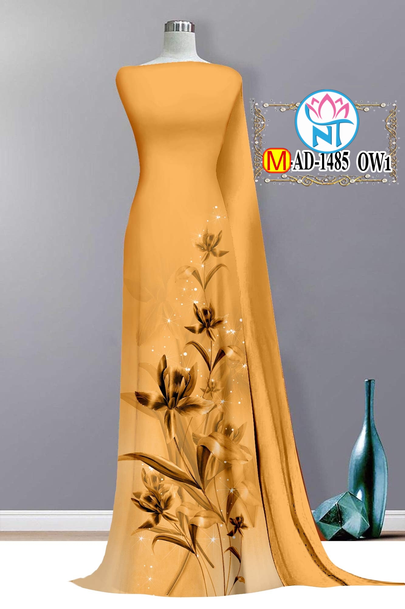 [HCM]Vải áo dài 3D - M 1485
