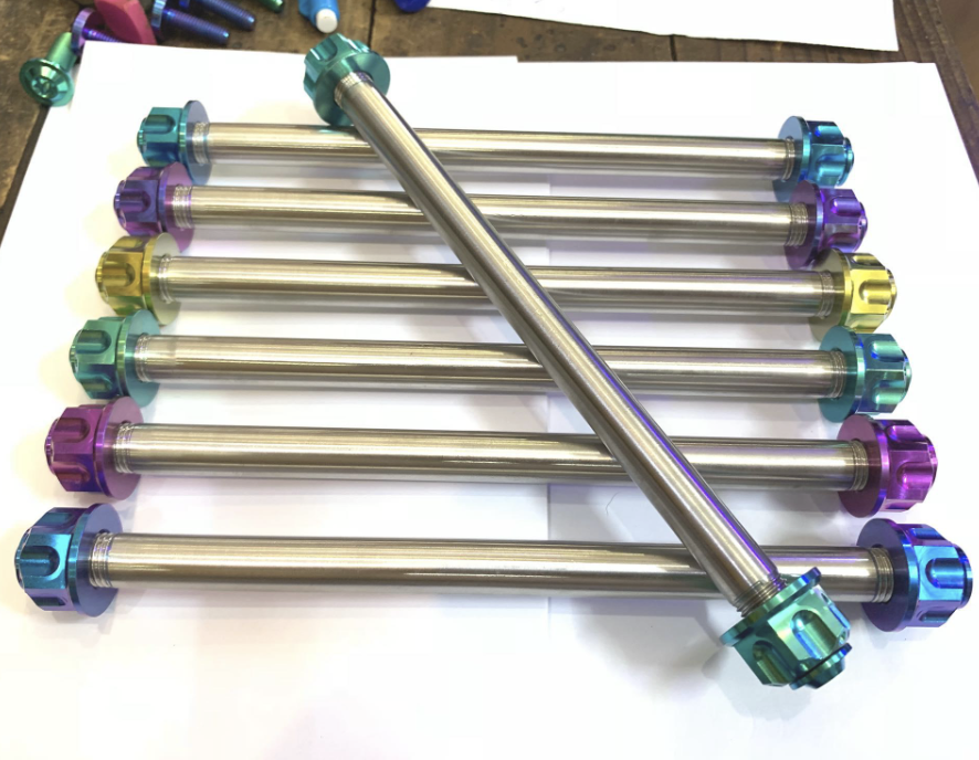 ( 2 cây ) Cốt Trước + Sau ( gồm cốt inox , tán + ốc titan gr5 ) Front and Rear Axle