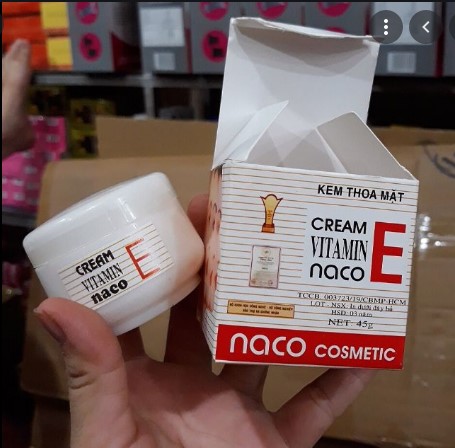 Kem cream VITAMIN E naco thoa mặt 45g/1 hủ