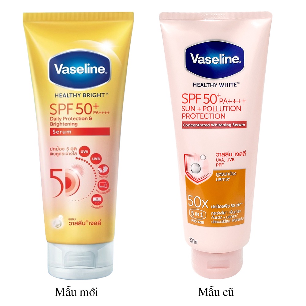 [HCM]SỮA DƯỠNG THỂ VASELINE HEALTHY WHITE SERUM 50X SPF 50++