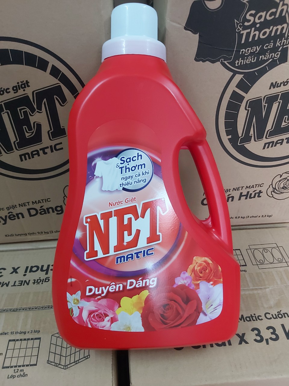 [HCM] Nước giặt NET Matic 3.3kg - Đỏ đậm đặc - Cửa trên