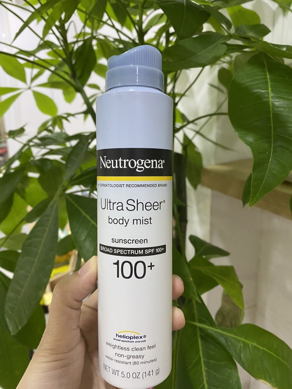 Neutrogena Ultra Sheer Body Mist SPF100+ cao cấp