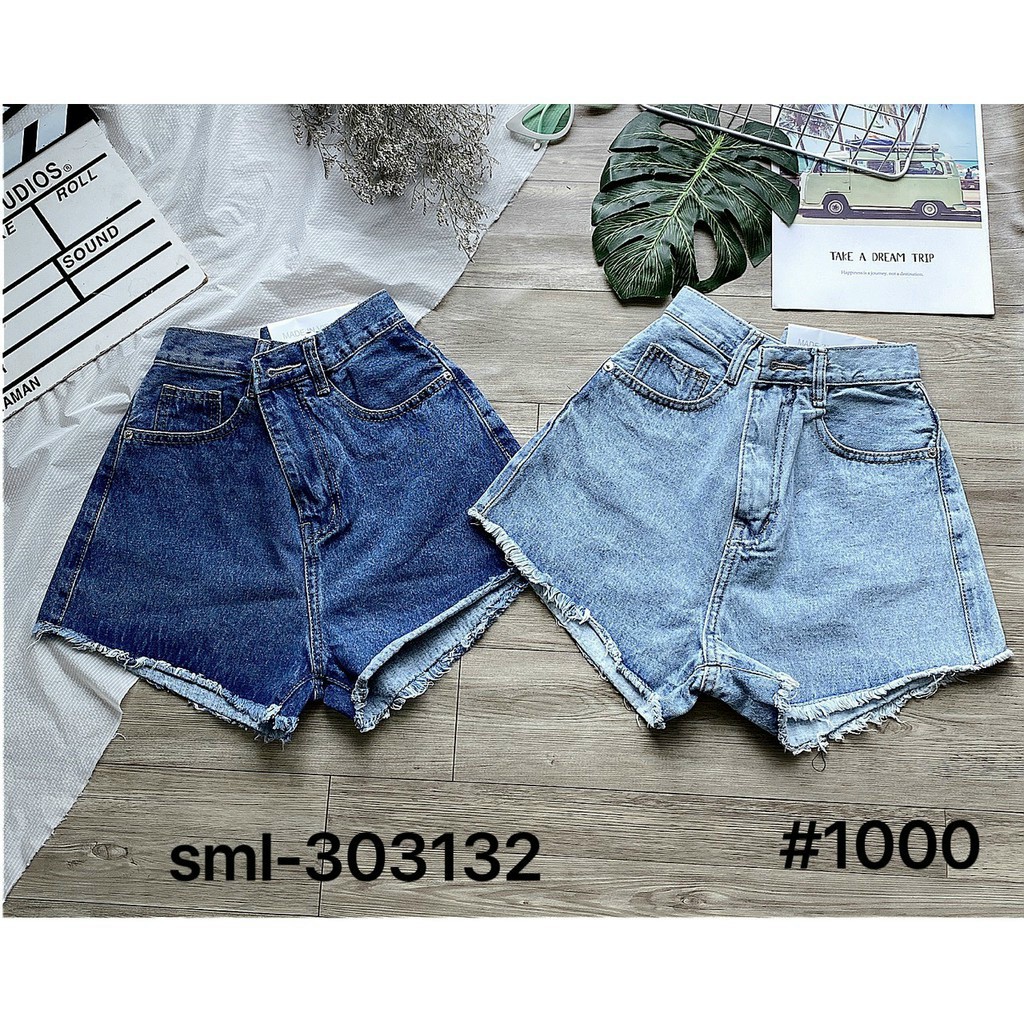Quần short jean nữ trơn big size