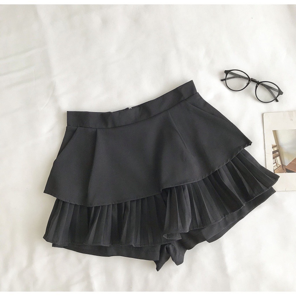 Chân váy dập ly 2 tầng kèm quần trong mẫu mới siêu cute korea fashion