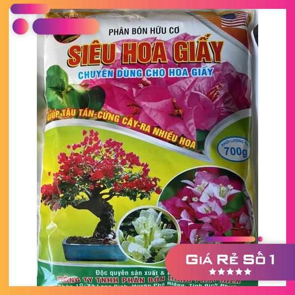 Phân bón chuyên dùng cho Hoa Giấy túi 700gr Phân bón hữu cơ Siêu Hoa Giấy