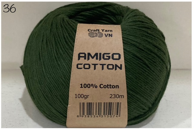 Sợi Amigo 100% cotton 35k/cuộn 100g
