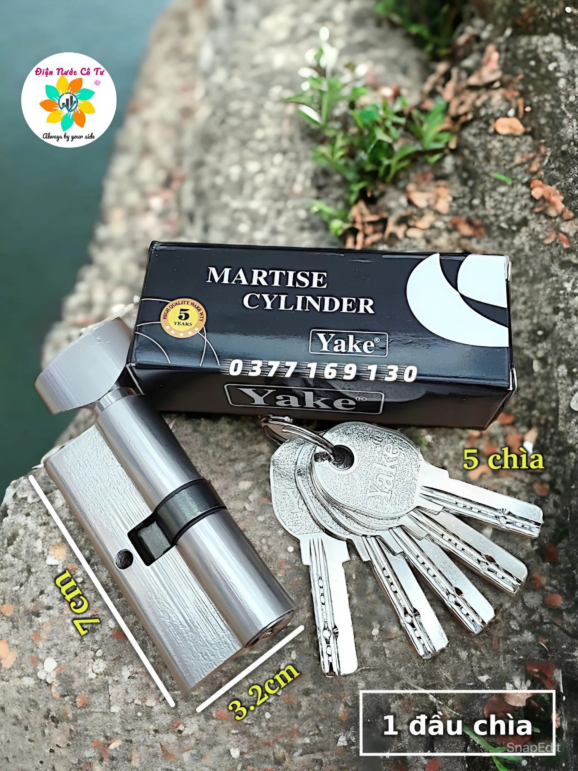 Ruột khóa Tim khóa Ổ Khóa Tay Gạt Jelly 7cm (2 đầu chìa)