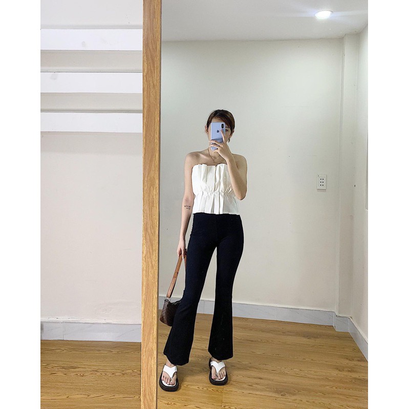 Quần ống loe HÀN QUỐC lên form chuẩn đẹp (Kèm ảnh thật)