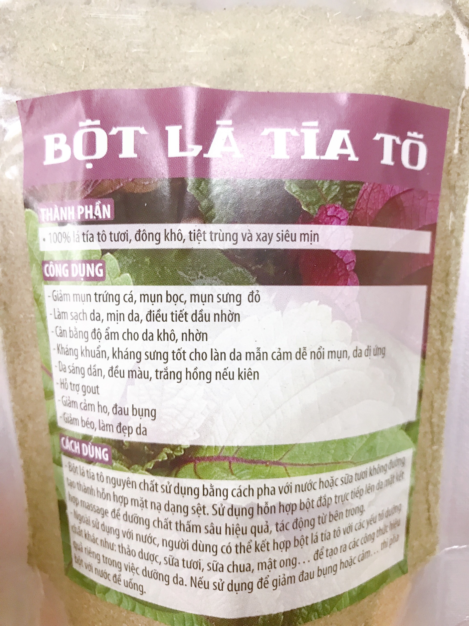 (1KG) BỘT MẶT NẠ TÍA TÔ TRẮNG DA