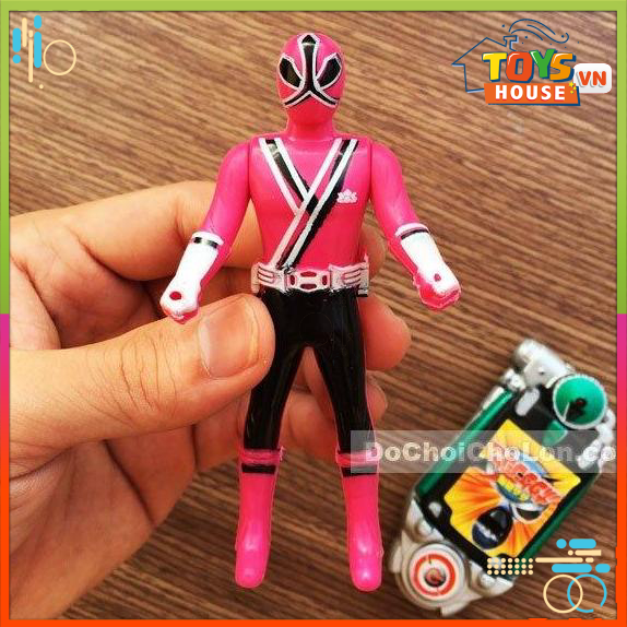 Vỉ đồ chơi 5 anh em siêu nhân thần kiếm Samurai mini - điện thoại