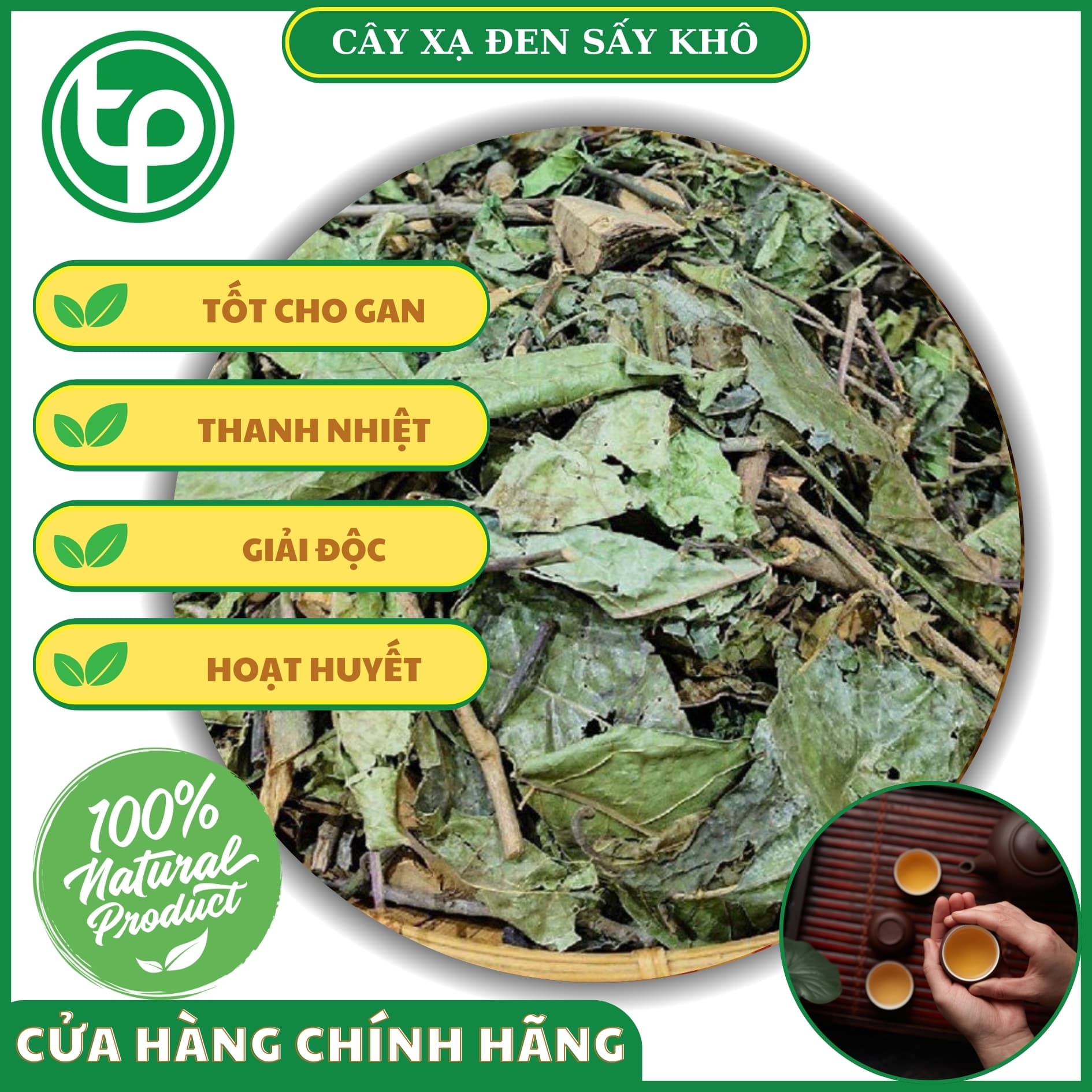 Lá xạ đen sấy khô 1kg - Chuyên dùng để sắc nước và pha trà - Thảo Dược Tấn Phát
