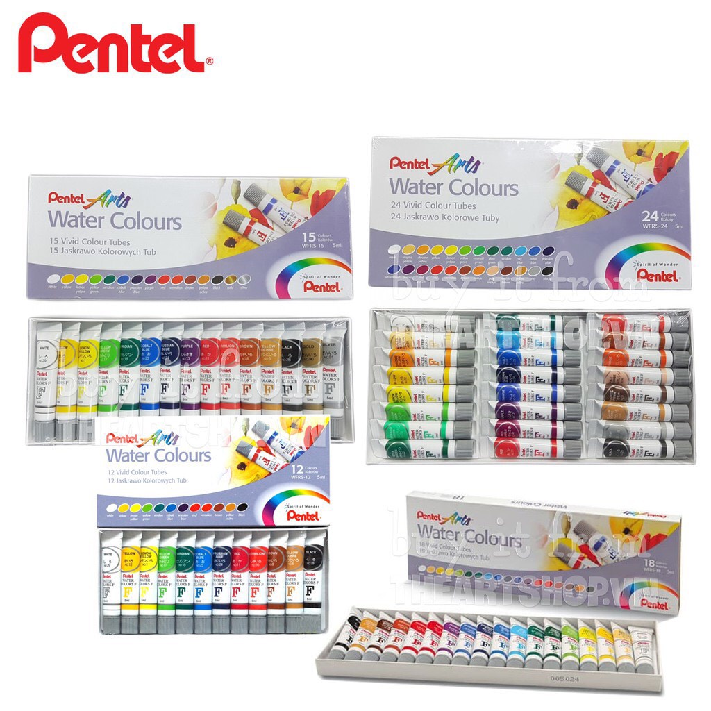 Sáp dầu Pentel 50 màu PHN50, sáp tô mầu Nhật Bản - Màu sắc đẹp