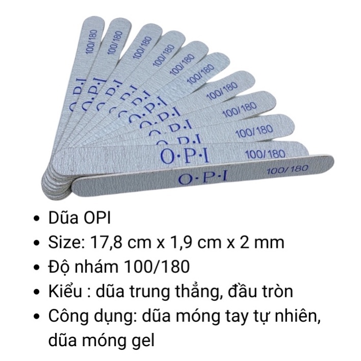 Dũa Móng OPI 100/180 ,Dũa Mỏng OPI Dũa From Móng - Mini Nails
