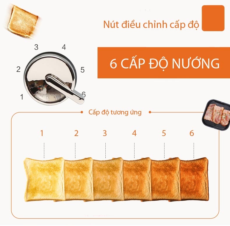 Máy nướng bánh mì Lock&Lock EJB221BLU công suất 730W