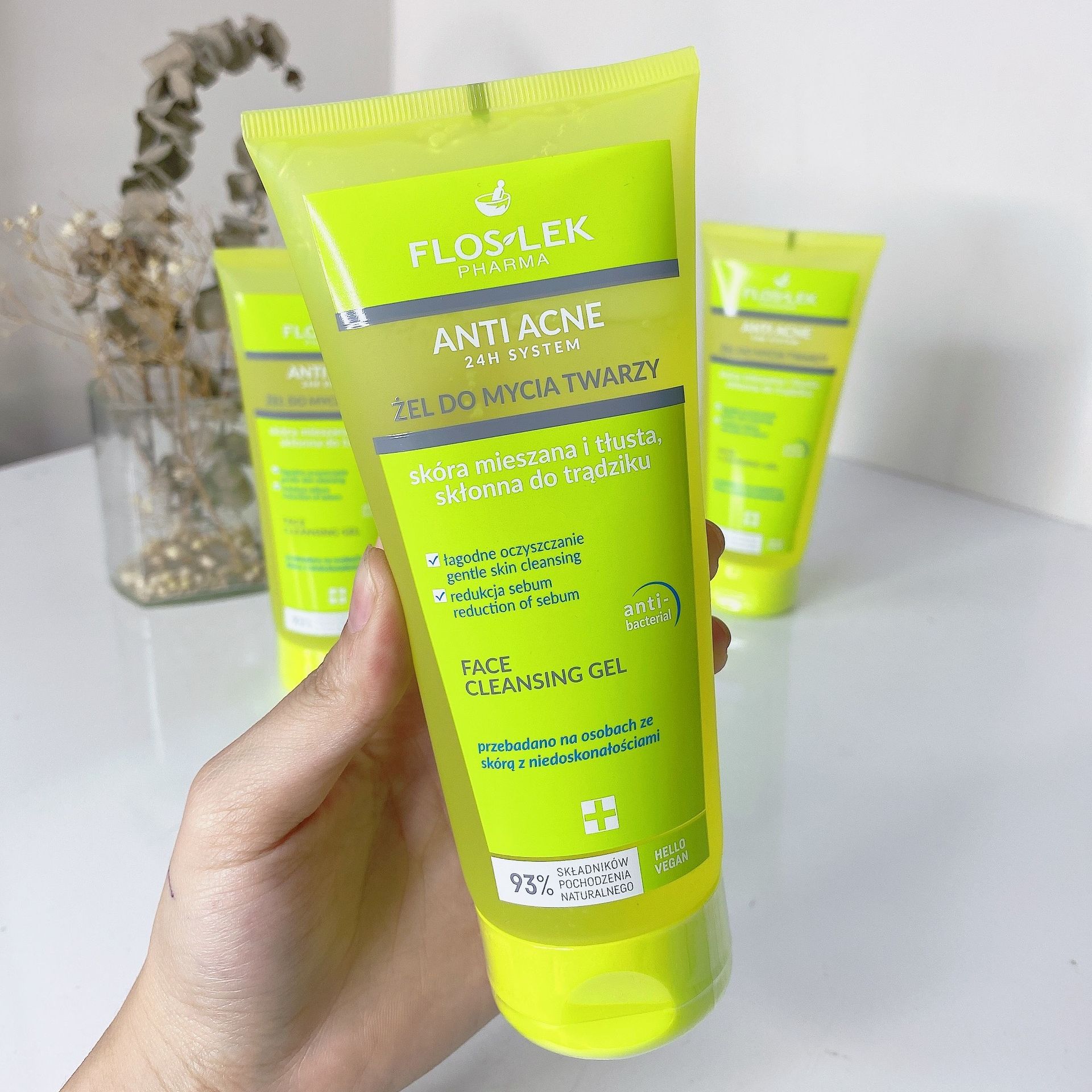 SỮA RỬA MẶT FLOSLEK ANTI ACNE FACE CLEANSING GEL CHO DA NHỜN MỤN 200ML